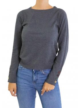 Maglia con dettagli di  bottoni colorati 